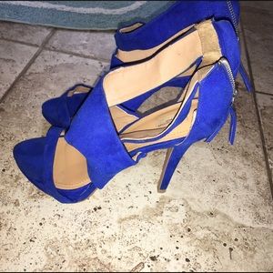 Zara heels blue